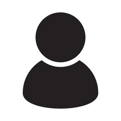 Black silhouette of a generic person icon on a white background.